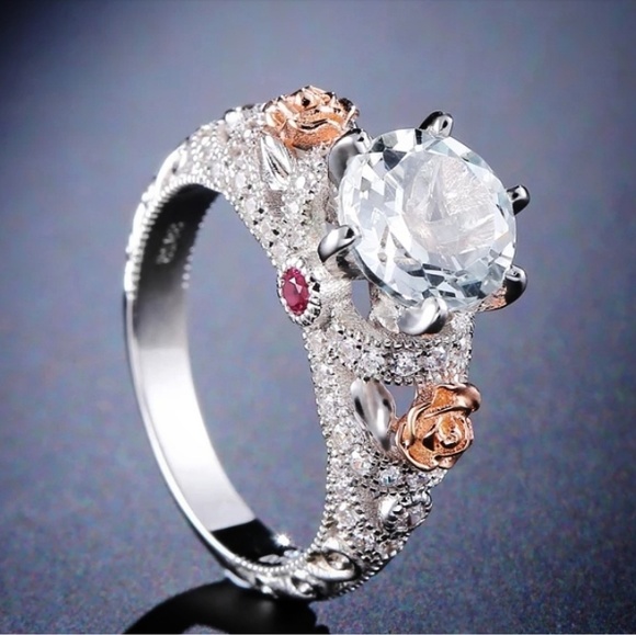 💎NEW💎 2.48CT NATURAL WHITE TOPAZ 925 SS RING - Picture 6 of 9